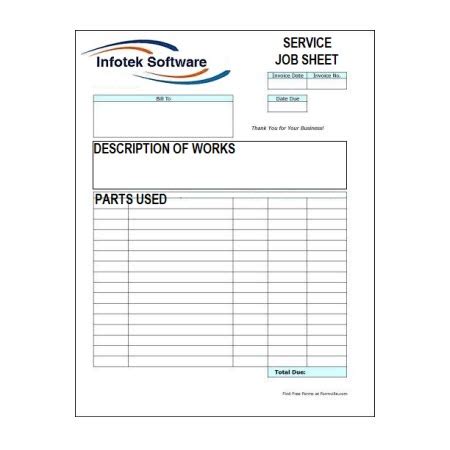 mobile job sheet